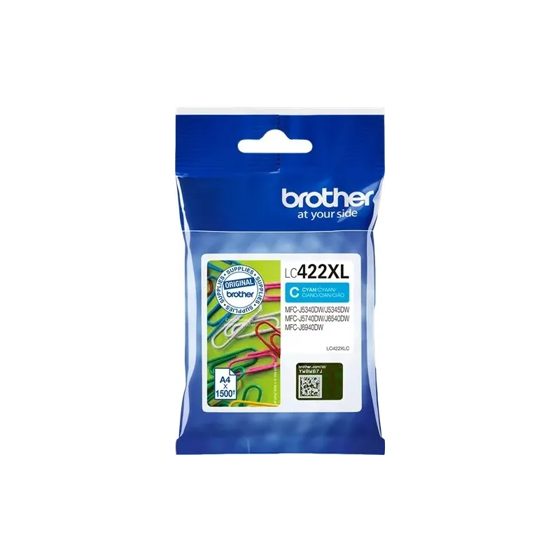 Cartouche d'encre Brother LC422XL Cyan Grande Capacité – BROTHER – BRO_LC422XLC