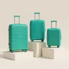 Lot de 3 valises vert en polypropylene