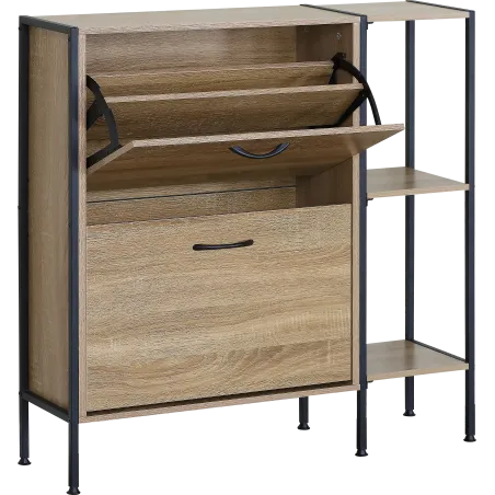 MEUBLE A CHAUSSURES AVEC ETAGERE DE COTE