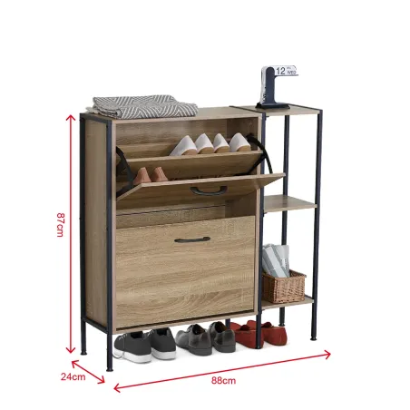 MEUBLE A CHAUSSURES AVEC ETAGERE DE COTE