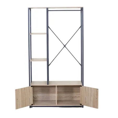 Penderie mobile avec étagère et rangement style industriel - 62026