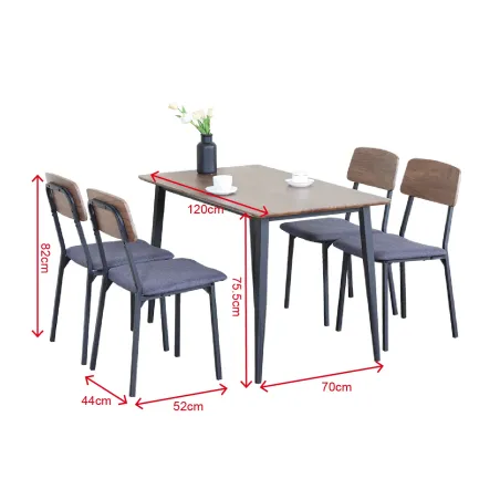 ENSEMBLE SALLE A MANGER: TABLE + 4 CHAISES