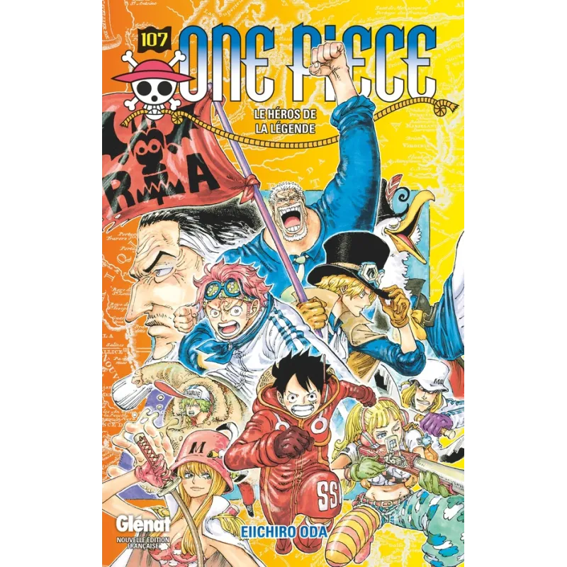One Piece - édition originale Tome 107 : le héros de la légende - Eiichiro Oda - Glénat - Poche - ravate.com librairie reunion