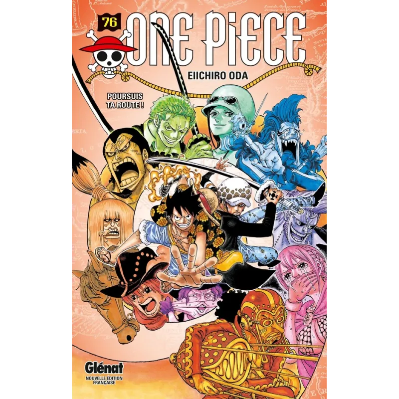 One Piece - édition originale Tome 76 : poursuis ta route ! - Eiichiro Oda - Glénat - Poche - ravate.com librairie reunion