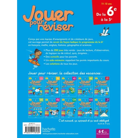 Jouer pour réviser : de la 6e à la 5e - Loïc Méhée - Hachette Education - Grand format - ravate.com librairie reunion