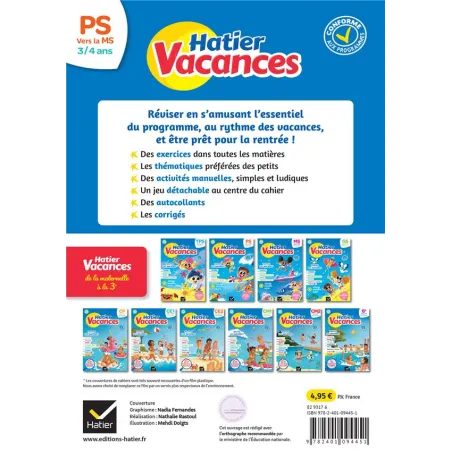 Hatier vacances : toutes les matières ; PS vers MS - Cyril Hahn, Eliane Spampinato - Hatier - Grand format - ravate.com librairi