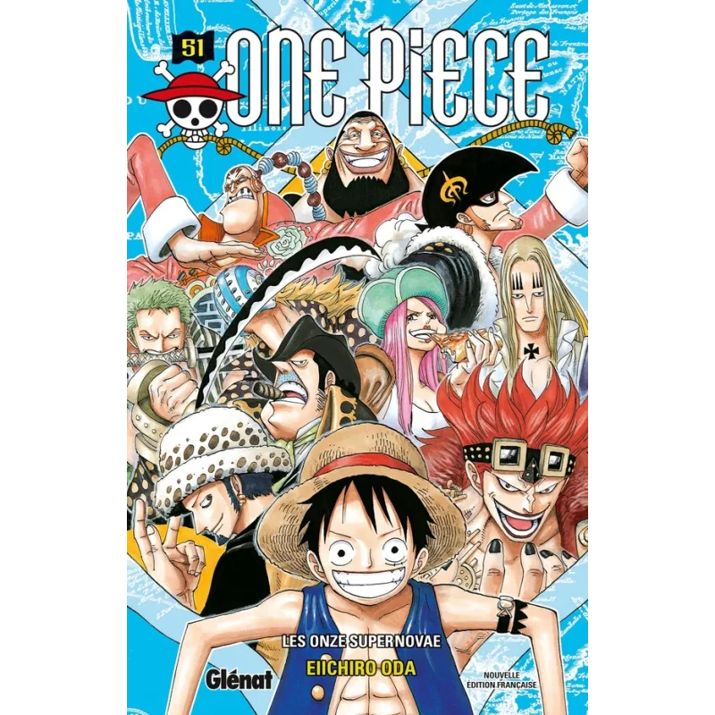 One Piece - édition originale Tome 51 : les onze supernovae - Eiichiro Oda - Glénat - Poche - ravate.com librairie reunion