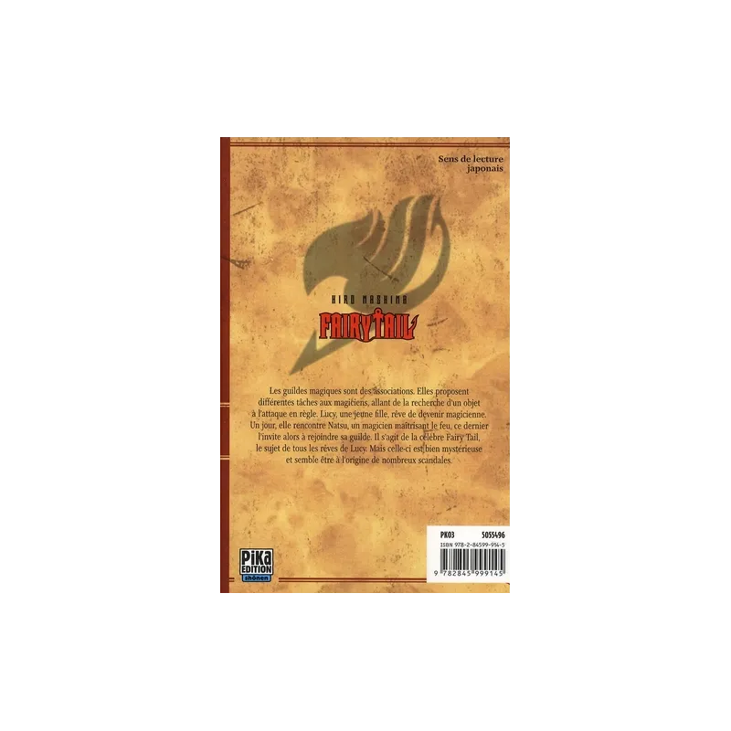 Fairy Tail Tome 1 - Hiro Mashima - Pika Édition - Poche - ravate.com librairie reunion