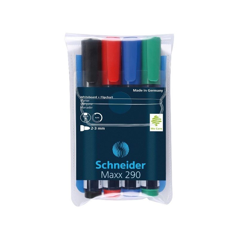 Lot de 4 feutres effaçable Ogive Maxx 290 - SCHNEIDER - 129094