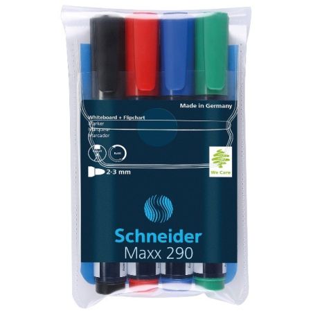 Lot de 4 feutres effaçable Ogive Maxx 290 - SCHNEIDER - 129094