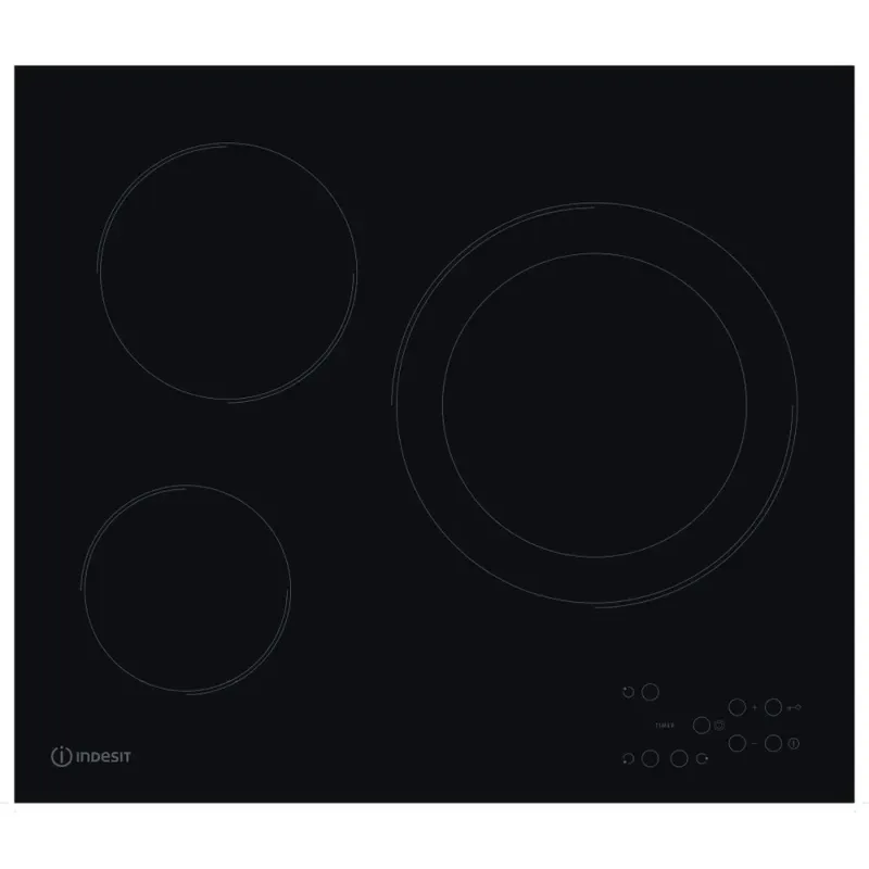 Plaque de cuisson INDESIT RI360C , 3 foyers, table vitrocéramique / électrique