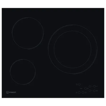 Plaque de cuisson INDESIT RI360C , 3 foyers, table vitrocéramique / électrique