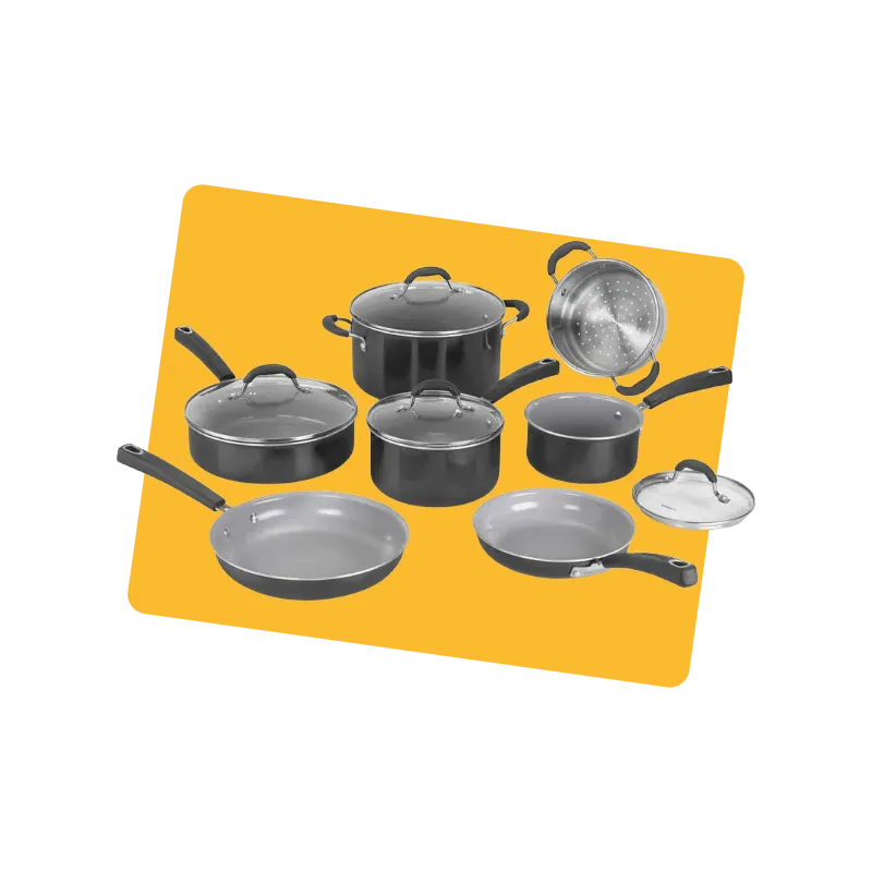 Batterie de cuisine 11 pièces noir - CUISINART - 54C11BKEU