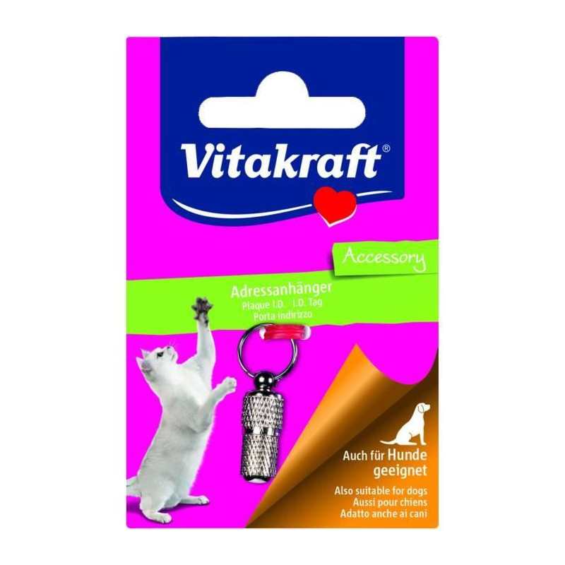 Porte adresse tag collier madaillon chien et chat VITAKRAFT