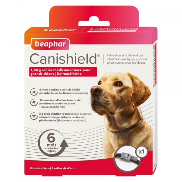 Collier  Antiparasitaaire Curative Taille L/XL Canishield Chien BEAPHAR
