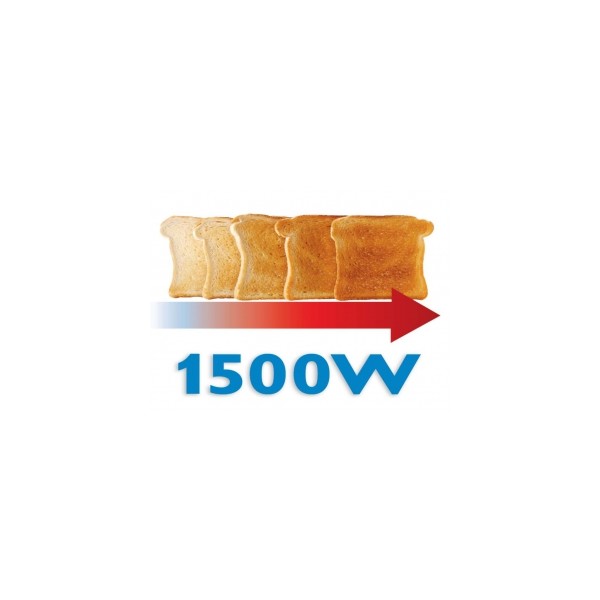 GRILLE PAIN PHILIPS 1500W ROUGE/NOIR HD2686/90