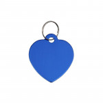ALUMINIUM COEUR MEDIUM BLEU TAILLE M - CHIEN et CHAT TAGGEE