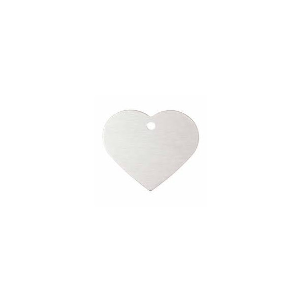 ALUMINIUM COEUR SMALL GRIS CLAIR T.S - CHIEN et CHAT TAGGEE