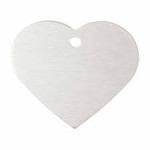 ALUMINIUM COEUR SMALL GRIS CLAIR T.S - CHIEN et CHAT TAGGEE