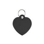 ALUMINIUM COEUR MEDIUM GRIS FONCE TAILLE M - CHIEN et CHAT TAGGEE