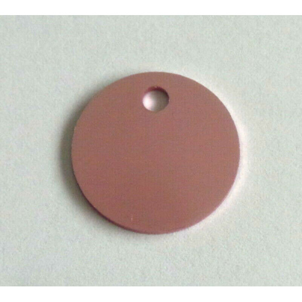 ALUMINIUM ROND SMALL ROSE TAILLE S - CHIEN et CHAT TAGGEE