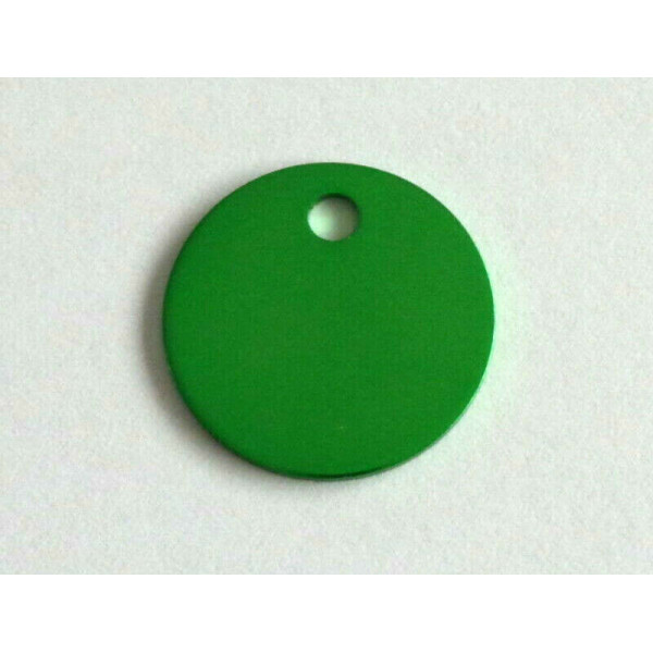 ALUMINIUM ROND SMALL VERT TAILLE S - CHIEN et CHAT TAGGEE