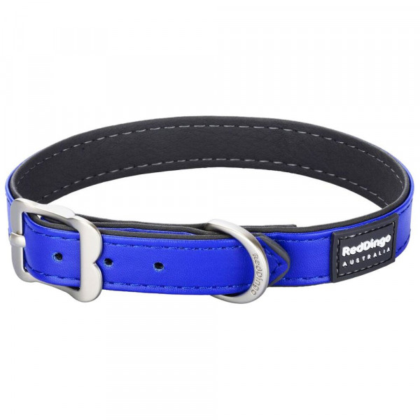 Collier Chien Élégant Similicuir Bleu Foncé 25 mm RED DINGO