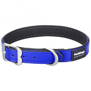 Collier Chien Élégant Similicuir Bleu Foncé 25 mm RED DINGO