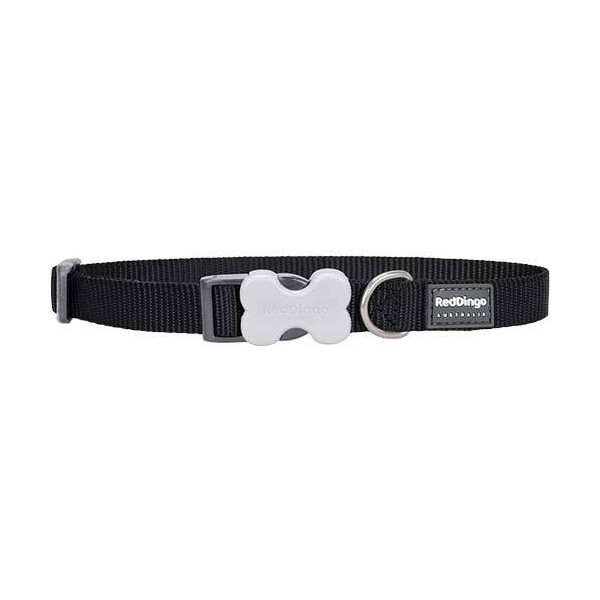 Collier large uni noir taille L (25mm) chien RED DINGO