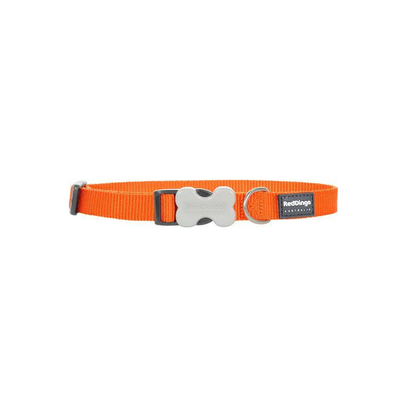 Collier large uni orange taille L (25mm) chien RED DINGO