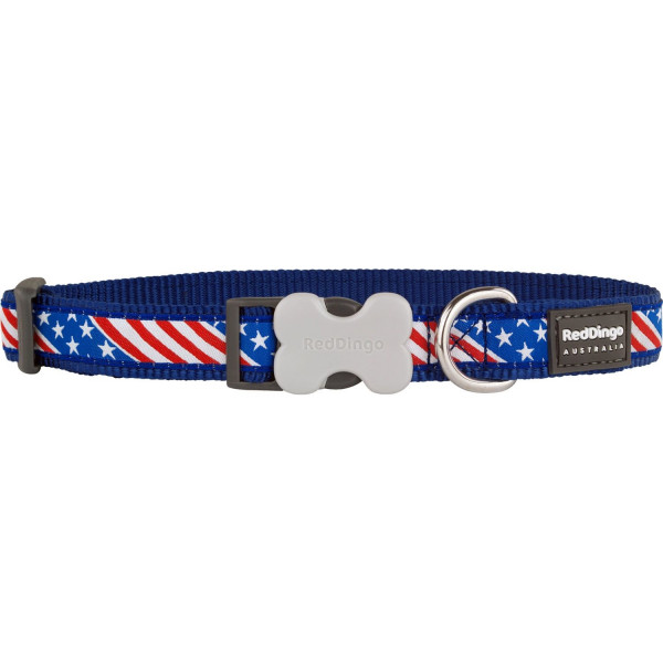 Collier Chien Drapeau Américain Bleu Foncé RED DINGO