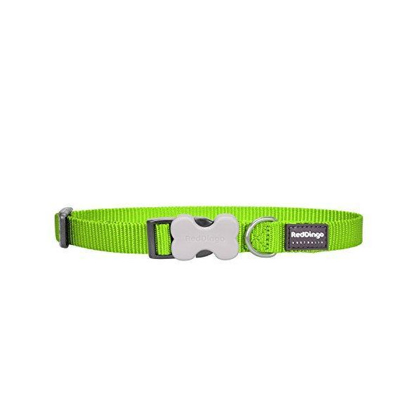 Collier large uni vert anis taille L (25mm) chien RED DINGO