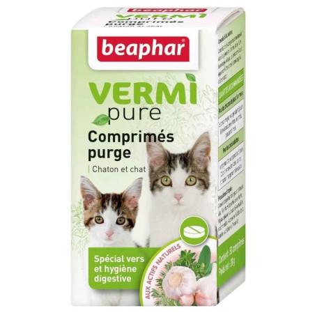 Comprimés Purge Plante Vermipure Chat BEAPHAR