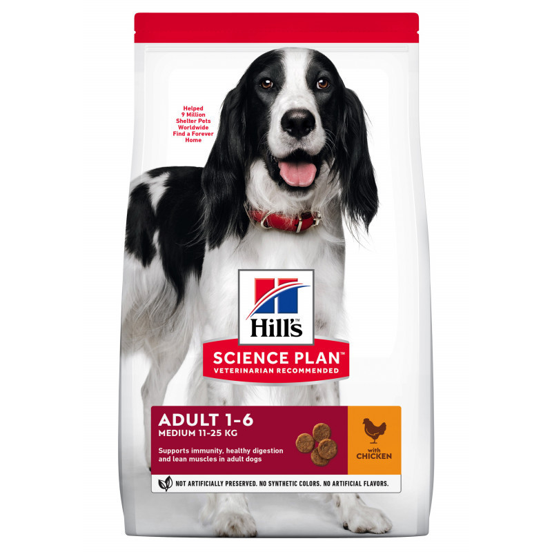Croquettes chien adulte Advanced Fitness Medium Poulet 12kg - HILL'S
