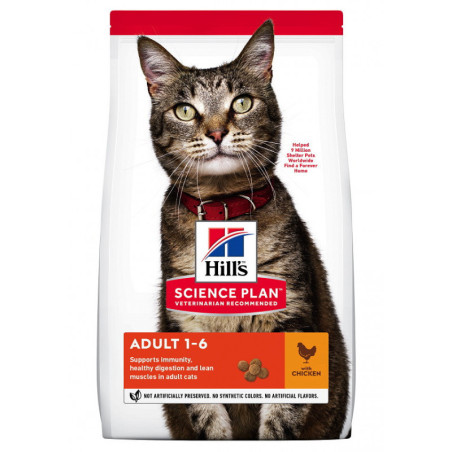 CROQUETTE ADULTE POULET 7KG CHAT HILL'S SCIENCE PLAN