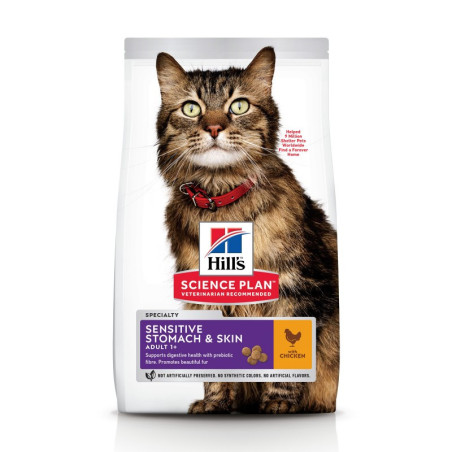 CROQUETTE ADULTE PEAU ET DIGESTION 1,5 KG CHAT HILL'S SCIENCE PLAN
