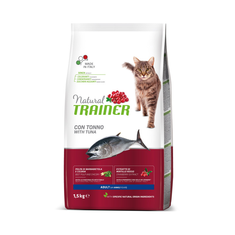 Croquettes Chat Adulte Thon 1.5Kg - NATURAL TRAINER