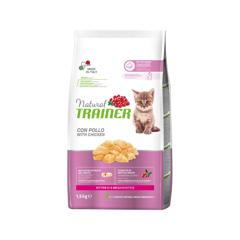 Croquettes Chaton Poulet 1.5KG - NATURAL TRAINER
