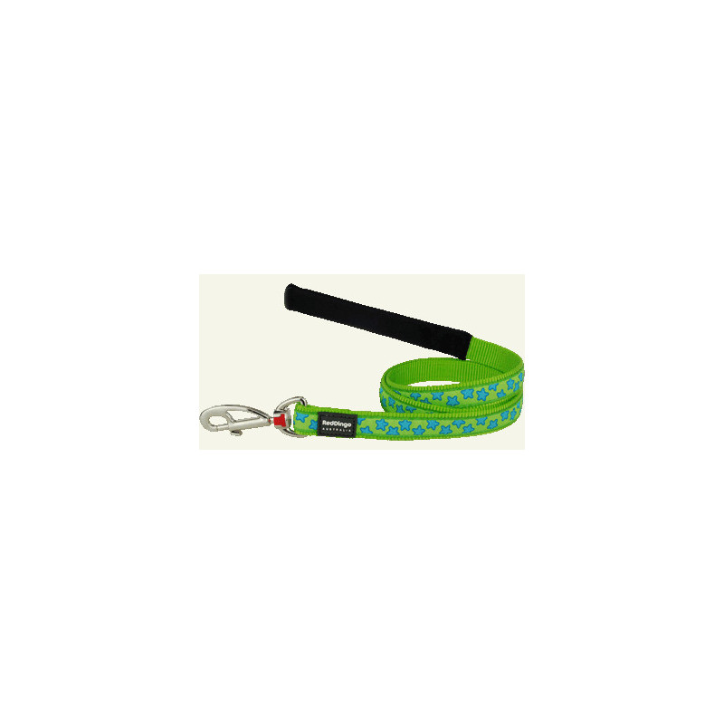 Laisse Confort Chien Étoiles Turquoise Vert Citron S RED DINGO