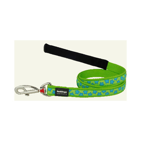Laisse Confort Chien Étoiles Turquoise Vert Citron S RED DINGO