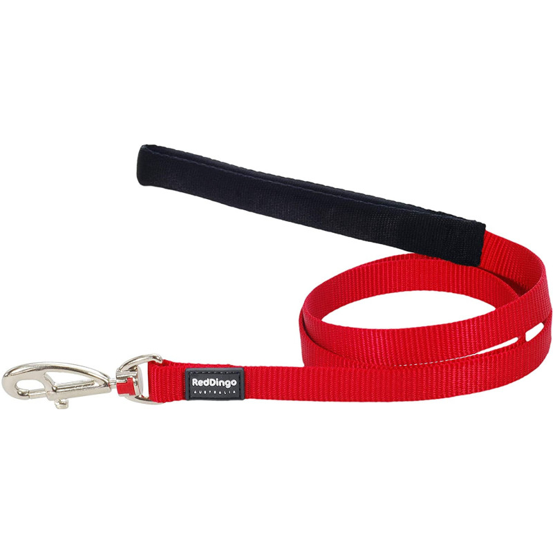 Laisse Chien Large Uni Rouge 25 mm RED DINGO