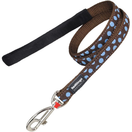 Laisse medium spot bleu marron chien Red Dingo