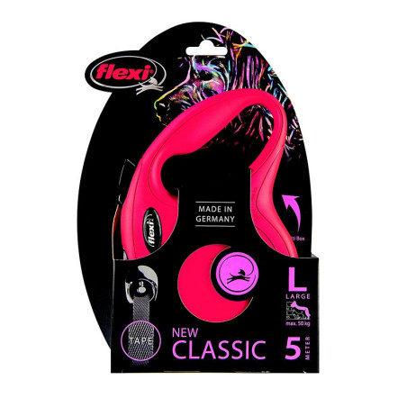 New Classic L Sangle 5M Rouge Chien FLEXI