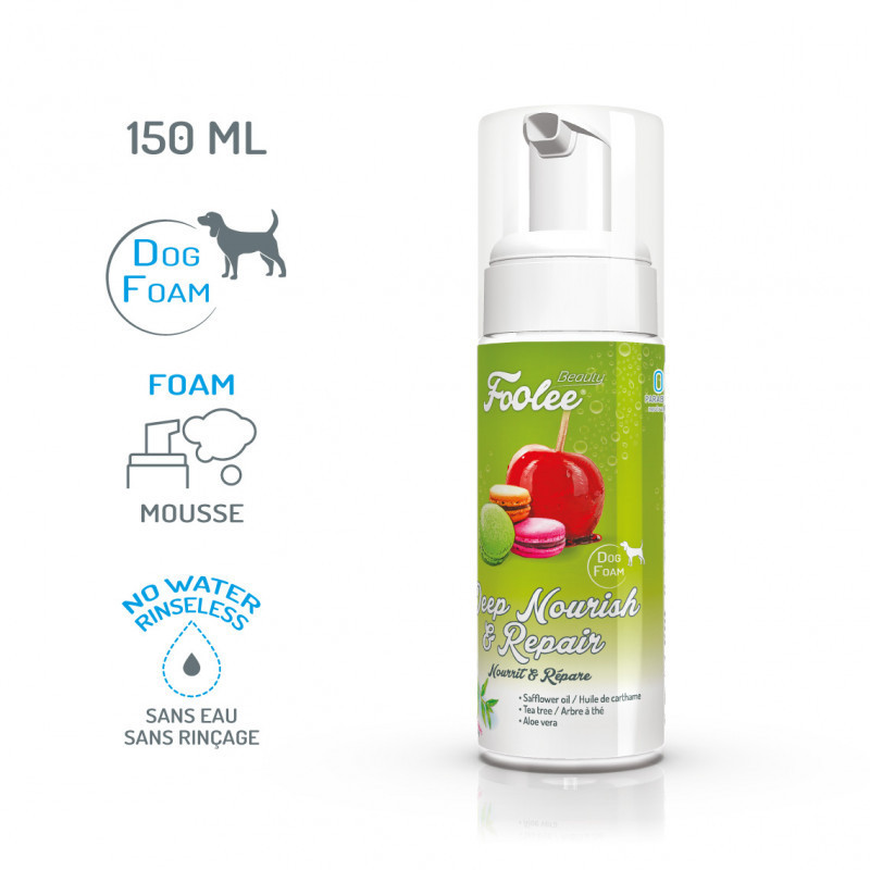 MOUSSE SANS RINCAGE NOURRIT RÉPARE CHIEN FOOLEE