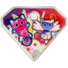 MEDAILLON IMPRIME DIAMANT TAILLE S CHIEN et CHAT TAGGEE