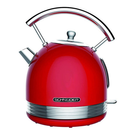Bouilloire vintage 1,7 l sans fil rouge SCHNEIDER - SCKE17R