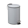 Poubelle à pédale Softclose 3L en métal gris - 5FIVE