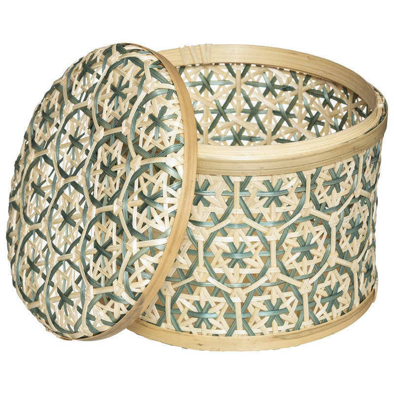 Boite de rangement en bambou H17cm
