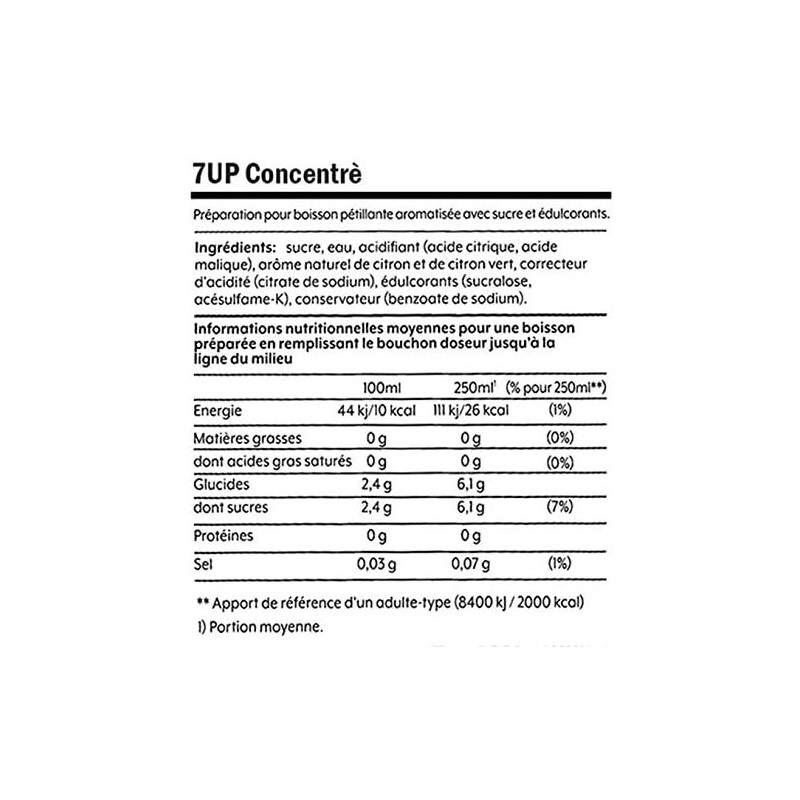 Sirop concentré 7up 440 ml SODASTREAM - 30011725