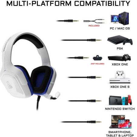 Casque gaming Korp Cobalt Stéréo Blanc The G-LAB - BSKORPCOBALT/W